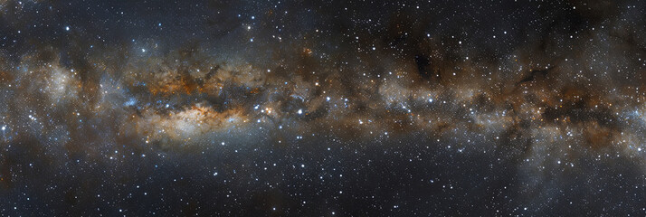 Obraz premium A long, dark space with a lot of stars