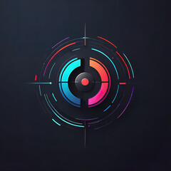 Abstract dark technology background symbolizing electronic precision on the top side and global connectivity on the bottom side, background for computer design