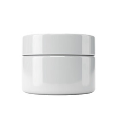White round jar for mockup isolated on white or transparent background