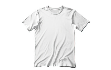 White  blank T-shirt isolated on white or transparent background