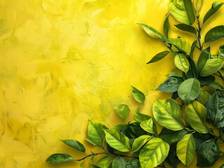 Abstract Nature Background, Green and Yellow Palette