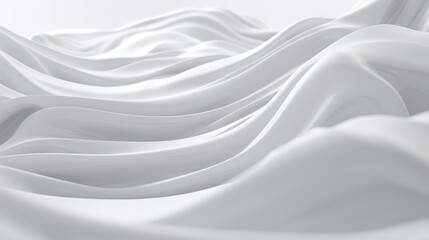 White satin fabric with smooth waves. High-resolution digital texture. Abstract elegance and luxury concept for design and print - obrazy, fototapety, plakaty