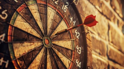 Bullseye with darts, symbolizing competitive edge in strategic business