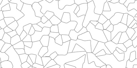 Abstract white crystalized broken glass background .black stained glass window art pattern vector illustration. broken stained glass black lines geometric pattern .