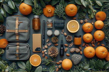 Minimalist flat lay compositions featuring everyday objects