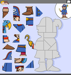 jigsaw puzzle game with cartoon pirate character