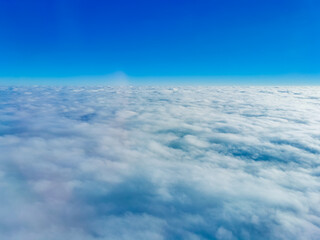 Flight-Sea of clouds seen from the plane