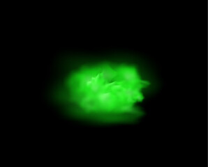 Green smoke cluster. Vector illustration