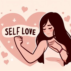 self love concept, illustration, self love
