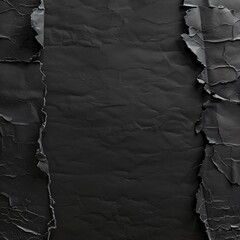 Black background with ripped paper edge, grunge style, dark atmosphere 
