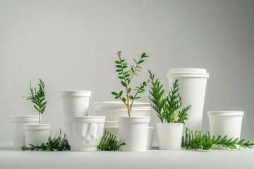 Cups with Plants Group