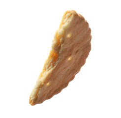 Piece of tasty cracker isolated on white