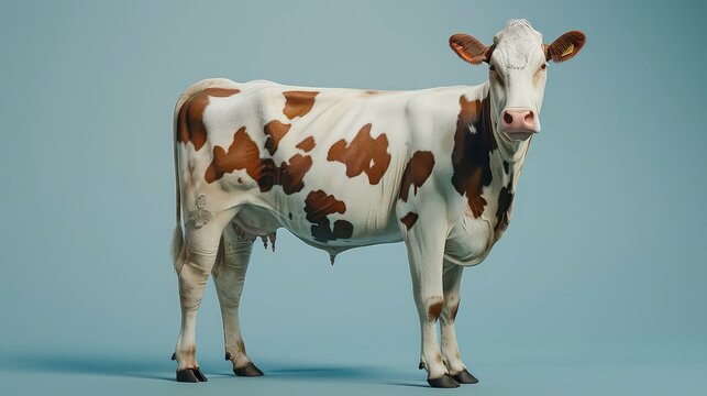 brown and white bull, cow png images _ animal images _ cow images _ brown and white in blue background. Eid Ul Adha, Eid al adha
