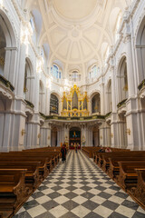 The interior of the restored Dresden Cathedral