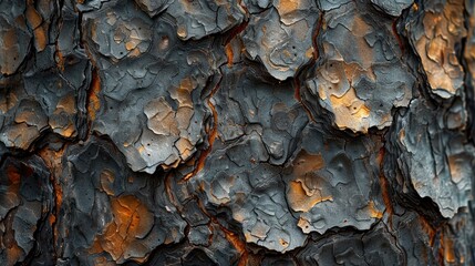 A close up of the bark of a pine tree.