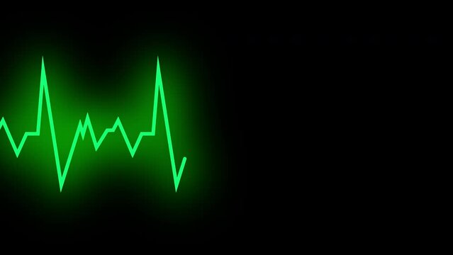 heartbeat monitor ekg line neon background animation