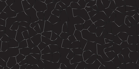 Abstract black crystalized broken glass background .black stained glass window art vector background . broken stained glass gray lines geometric pattern .