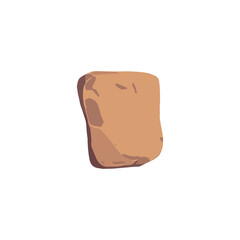 Vector graphics of brown square shaped cobblestones in cartoon style.