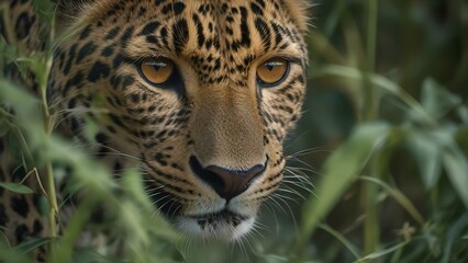 Fototapeta premium close up portrait of a leopard