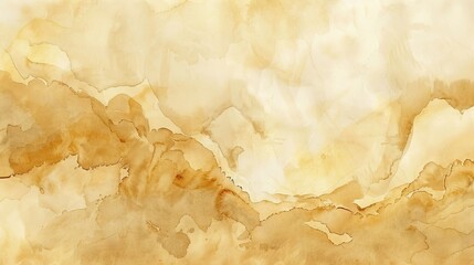 Soft golden beige color abstract watercolor ink drawing painting texture