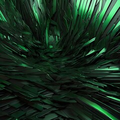 Abstract Green Cyber Broken Metallic Background