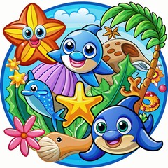 Naklejka premium world ocean day 