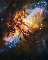 Fototapeta premium Iridescent Cosmos Capturing Celestial Splendor