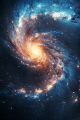 Obraz premium Cosmic Chronology Exploring the Time Spiral of a Space Black Hole