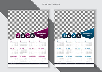 Wall Calendar Design Template 2025 for your office and company 