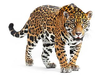 A jaguar prowling, ready to pounce