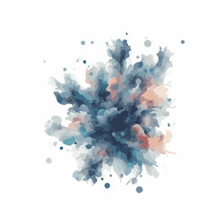 Colorful watercolor splash splatter stain isolated on
transparent background