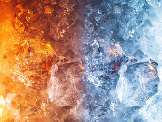 A dance of elements, where fire meets ice.