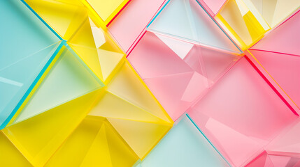 Triangles background in pastel colors with text space
- 792027632