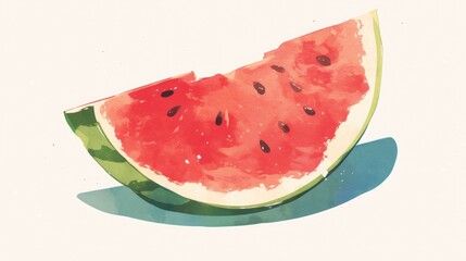 An image of a watermelon symbol set against a clean white backdrop