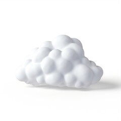 Stormy rainy cotton wool cloud isolated on white background. - 792035689