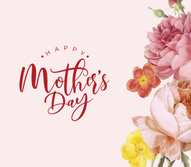 Happy Mother's Day, Happy Mothers day, Happy Mother day, Mother Day, Stylish Design, Mom, I love you Mom, You are the best, Flowers