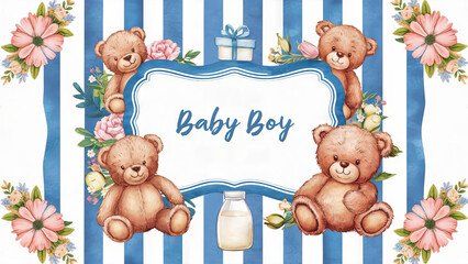 Baby Shower or Birth Announcement Background