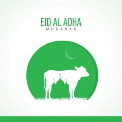 Eid al adha mubarak. Eid al adha mubarak creative ads design. vector, 3d, illustration