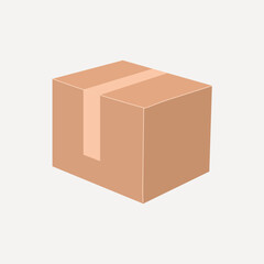 Cardboard Box Delivery Vector Illustration