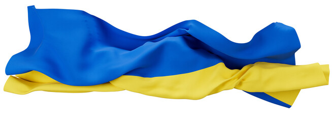 Vibrant Blue and Yellow Undulating Flag of Ukraine Symbolizing Hope and Unity