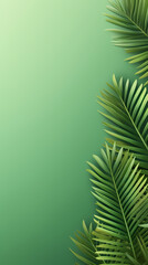 Vibrant green palm leaves