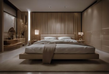 interior created technology beige bedroom Modern