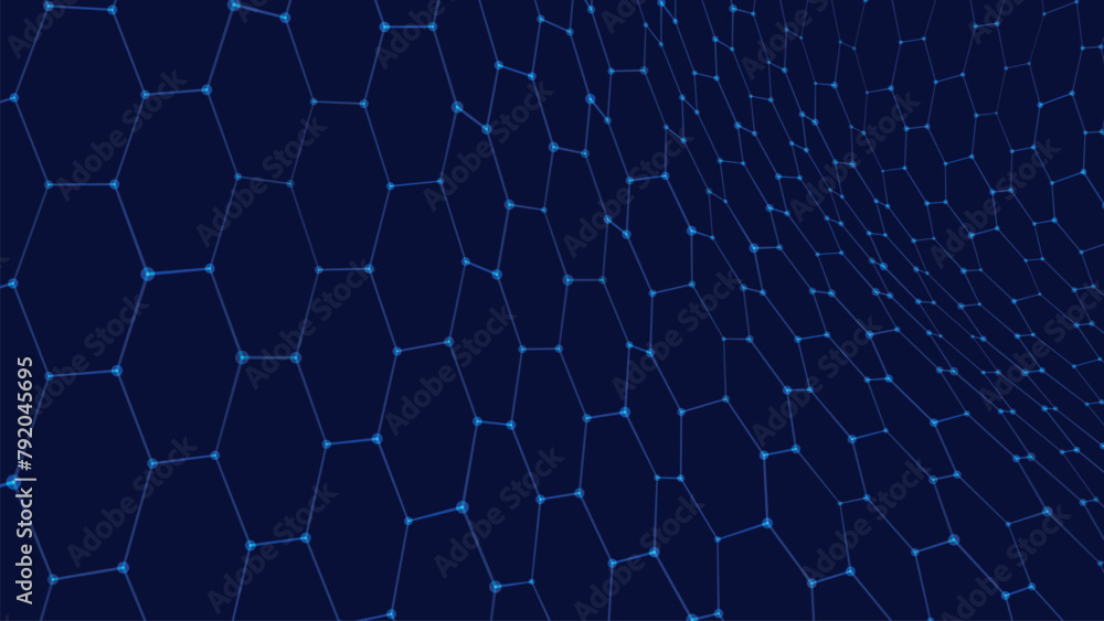 Poster futuristic hexagon background. abstract technology background. technology concept. abstract 3d vecto