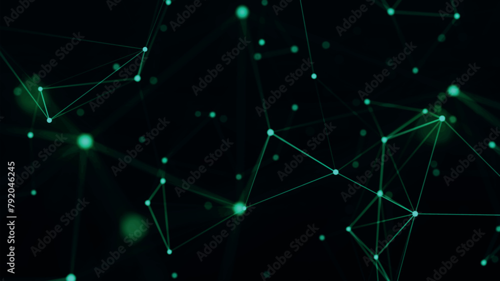 Aufkleber abstract background with connecting dots and lines. network connection structure. plexus effect. 3d 