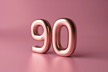 Number 90 in 3d style  - obrazy, fototapety, plakaty