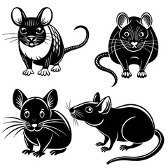 Four different kinds of beautiful mice design high quality 