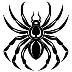 Spider vector silhouette 