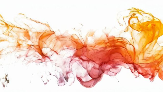 Elegant 4K motion background video featuring swirling orange and red smoke creating a dynamic, abstract pattern