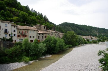 Ancient village of Pontaix in Drome in the South East of France, in Europe