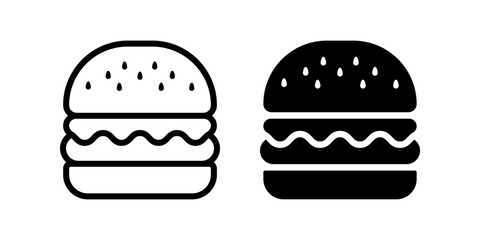 Burger icon set. flat illustration of vector icon